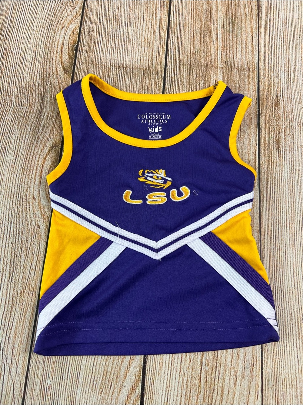 LSU Tigers Infant Kids Cheer Top 12-18 Months